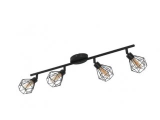 Stropni reflektori Zapata - crna sa 4